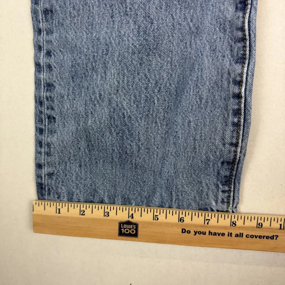 Levi's‎ 501 Jeans Men 34x29 Blue Distress Stonewash Button-Fly Mid-Rise Straight